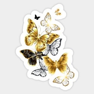 Golden Butterflies Sticker